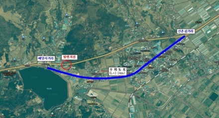 국도 2호선 보성 예당사거리 인근 4차로