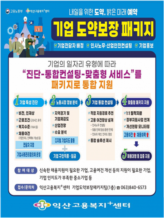 고용노동부 익산지청, '기업 도약보장 패키지' 사업 본격 개시